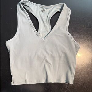 Alo Goddess Ribbed Racerback Crop Tank
